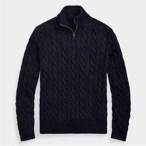 J. Crew Cotton Cable Half-Zip Sweater
